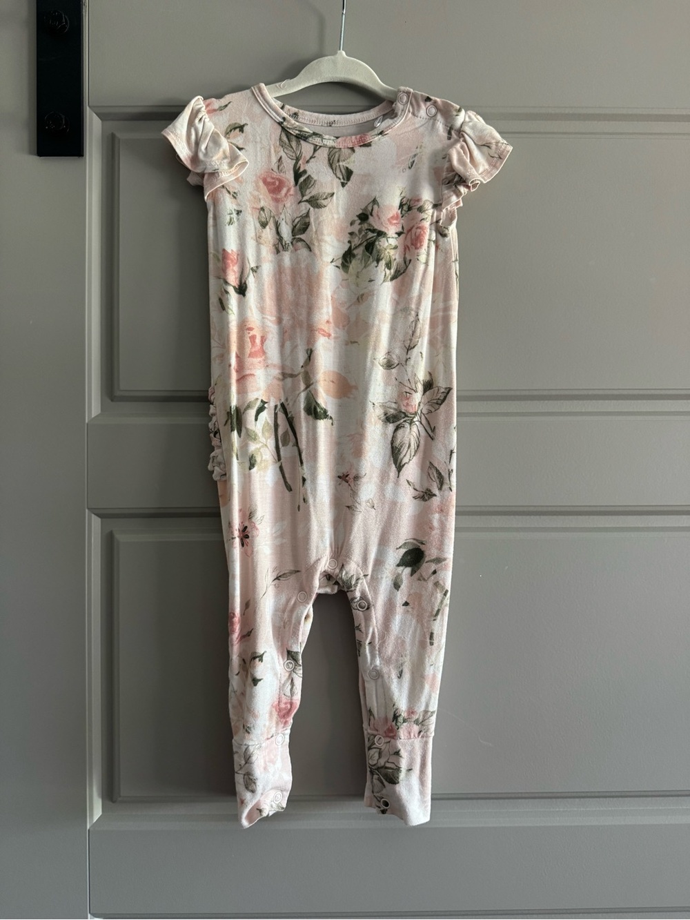 Posh Peanut Light Pink Floral Infant Romper